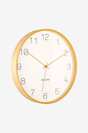 Karlsson - Väggklocka Joy - Gul - Väggklockor & bordsur - Från Homeroom
