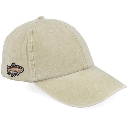 Skillfish - Beige unconstructed Lippis - Tiny Brown Trout Vintage Washed Stone Dad Cap @ Hatstore