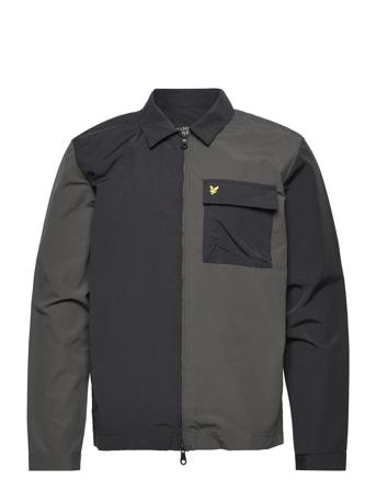 Wide Tonal Stripe Overshirt Grey Lyle & Scott