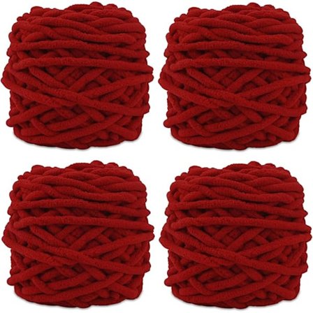 Garn 4x Garn för virkning, Mjukt tjockt garn för garnprojekt
