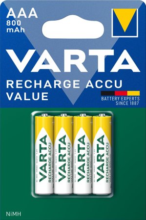 VARTA Rechargable Accu batteri - 4 x AA-type - NiMH