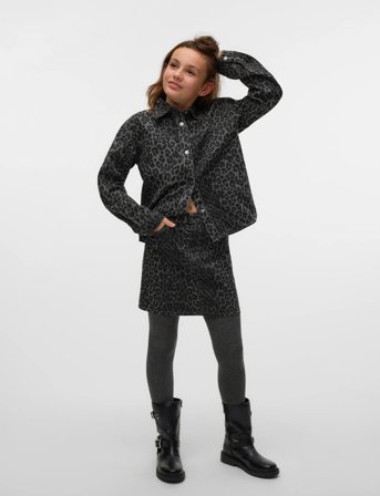 Vero Moda Girl Vmlenora Mr Short Leo Skirt Girl - Brown - 152