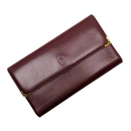 Cartier Vintage Wallets Cardholders Rød, Dame Vintage Accessories, Størrelse: ONE Size