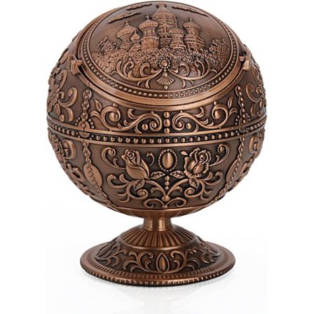 Vintage vindskyddad askkopp med lock bordsskiva bärbar cigarett