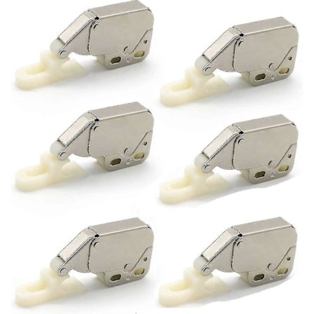 Mini fjærlåser, 6 stk. mini lås automatisk fjærfeste, fjærfester, mini fjærlås La