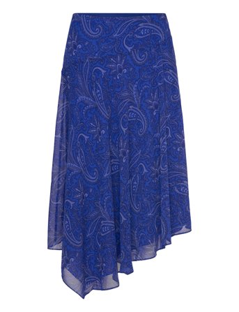 Lauren Ralph Lauren Paisley Georgette Handkerchief Skirt - Blue - 42