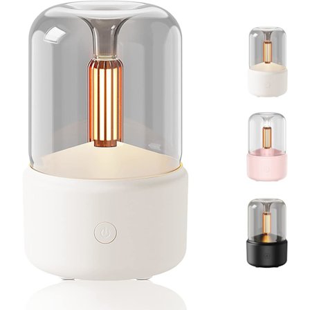 Aromaterapi Diffusorer, 120ml Eteriska Oljediffusorer, Luftfuktare med Ljus