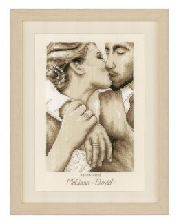 Stickpackung Bild Hochzeitskuss