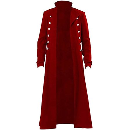 2021 vintage keskiaikainen puku Steampunk goottilainen musta pitkä takki viitta Vampire Cosplay Pirate Halloween asu Trenchcoat miehille V