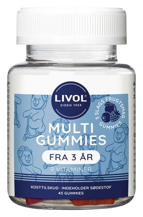 Livol Multi Gummies 45 stk., Helse & Madvarer, Vitaminer, Multivitaminer