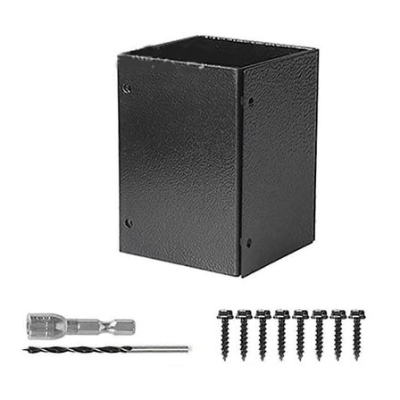 Post Base Beskyttelse til Træpostkassebeslag, Beskyt Pavillon Dæk Rækværk Mod Græsslåmaskine