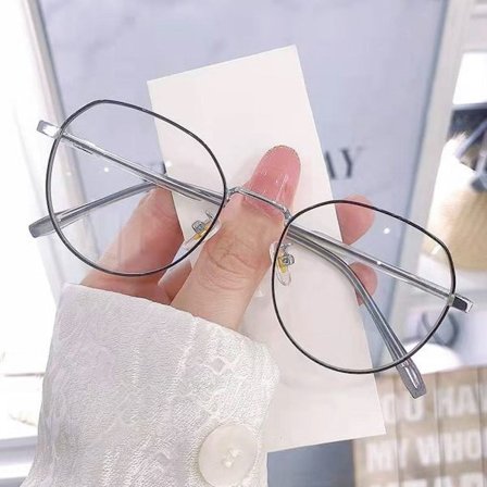 Anti-Blue Light Lasit Ylisuuret silmälasit MUSTA SILVER MUSTA