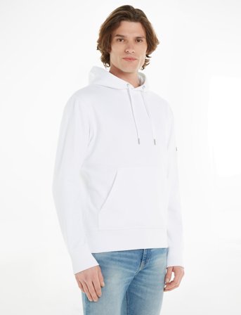 Calvin Klein Jeans Badge Hoodie - White - XXXL