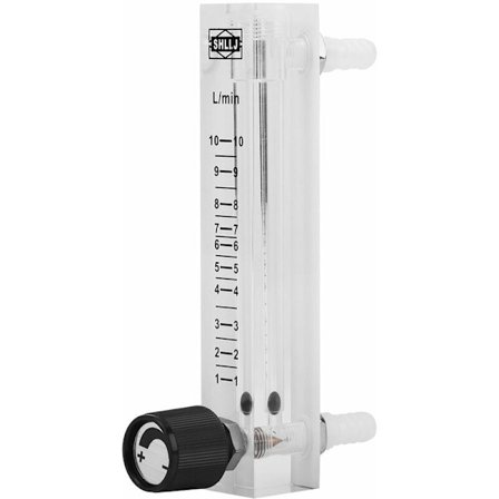 Gas Flow Meter, LZQ-7 Flow Meter 1-10LPM Flow Meter med Kontrolventil til Oxygen/Luft/Gas