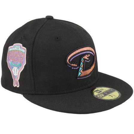 New Era - MLB Svart fitted Keps - Arizona Diamondbacks Newspaper & Cigar 59FIFTY Black/Lavender Fitted @ Hatstore