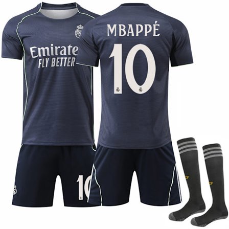 2025-2026 Real Madrid Udebanetrøje Børn Voksen Fodboldtrøje Nr. 10 Mbappe Nr. 10 Mbappe[YDE] Nr. 10 Mbappe No. 10 Mbappe