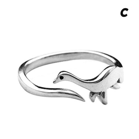 Justerbar Søt Dinosaur Ring Åpningsring Kompatibel med Kvinner Tenåringsjenter Smykker Gave