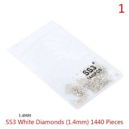 1440 st Crystal Nail Art Stones Flatback Strass för Nail A