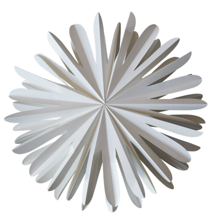dbkd Julestjerne Paper Flake Hvit 40cm