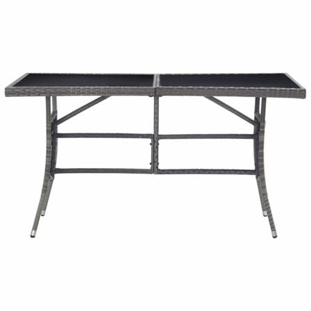 Vidaxl Trädgårdsbord Grå 140x80x74 Cm Konstrotting Grå
