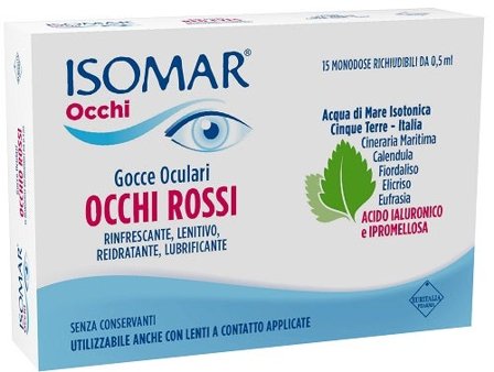Isomar Occhi Rossi Gocce Oculari Acido Ialuronico 0,20% 15