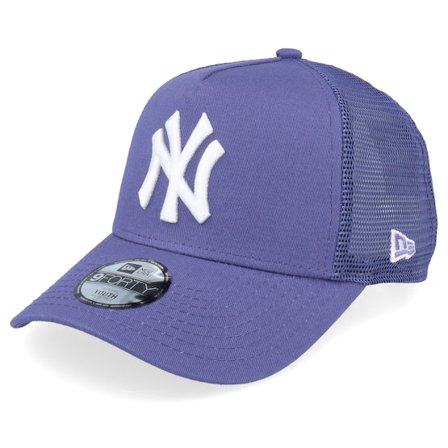 New Era - MLB Lilla trucker Kasket - New York Yankees League Essential Purple/White Trucker @ Hatstore