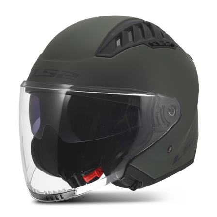 LS2 OF600 Copter II Solid Öppen Hjälm Militärgrön XL