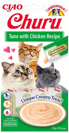 Churu - Cat Creamy Tuna med kylling, 4-pk. - Katt - Kattegodteri & kattegress - Belønningsgodbiter katt - ZOO.no