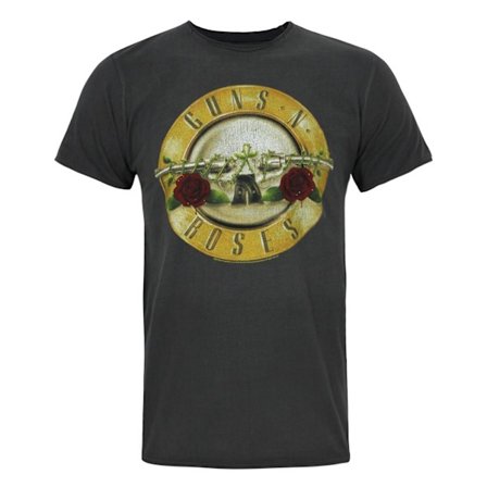 Amplified Official Mens Guns N Roses Foil Drum T-Shirt S Charco
