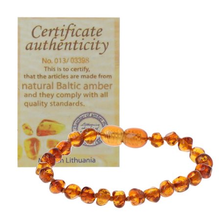 Naturlig Baltic Amber Armbånd for bitringer Baltic Amber Anklet Baby Bead smykker