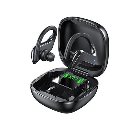 Md03 Tws Bluetooth Headset Blå Nyhedsløsning 5.0 Øremonteret Sports Digital Display Touch Earbuds