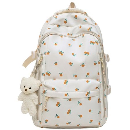 Rygsæk, skoletaske, laptoprygsæk, skoletaske pige, håndtasker, letvægts nylonrygsæk - orange