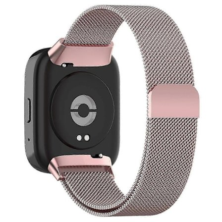 Metallarmband för Xiaomi Redmi Watch 3 Active/Watch 3 Lite, magnetiskt Milanesiskt armband, rosrosa
