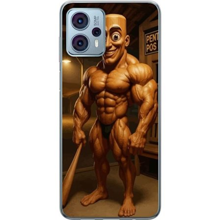 Kompatibelt Mobilskal till Motorola Motorola Moto G23 Italiensk Brainrot träfigur