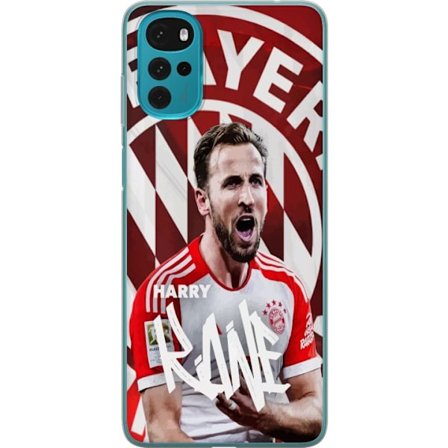 Motorola Moto G22 Läpinäkyvä kuori Harry Kane Bayern München Englanti 26 Bundesliigan maalit jalkapallohyökkääjä maalintekijä maalikuningas v