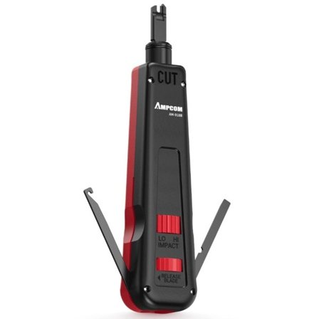 Punch Down Tool AMPCOM 110 Type Multi-function Network Cable Tool with To Blades