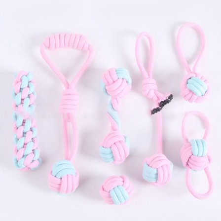 Koiran punottu köysi lelut Puhdista hammasköysi 4 4