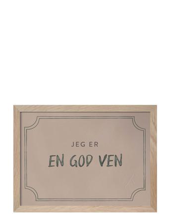 Diplom For At Være En God Ven, Dusty Rose - På Danska Home Kids Decor Posters & Frames Posters Friendship Posters Multi/mønstret Kunskapstavlan
