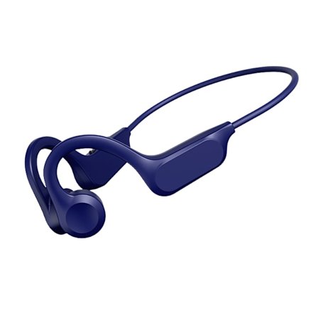 Bluetooth hörlurar med inbyggd mikrofon, IPX7 vattentätt trådlöst sportheadset för löpträning (mörkblå)
