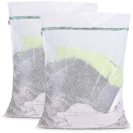 Tvättrådsnät Stort, Tvättrådsväska Xxl 90x110cm 2 Stycken Tvättrådsväska Återanvändbara Tvättrådsnät Med Blixtlås Stort För Tvättrådsväskor 