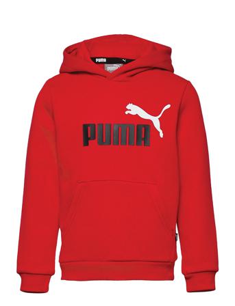 Ess+ 2 Col Big Logo Hoodie Fl B Huppari Punainen PUMA