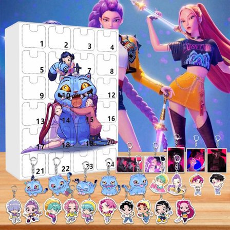Blind Box Trendy Nøkkelring Gave Akryl Ring Nedtellingskalender for Kpop-fans[YJD]