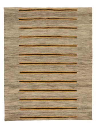 Handgewebt Kelim Modern Teppich 158X203 Braun/Orange