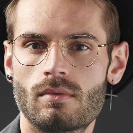 Goldfarbene Brille Exekutive for Men