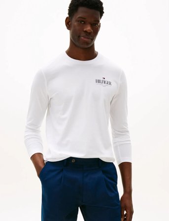 Tommy Hilfiger Hilfiger Stack Ls Tee - White - L