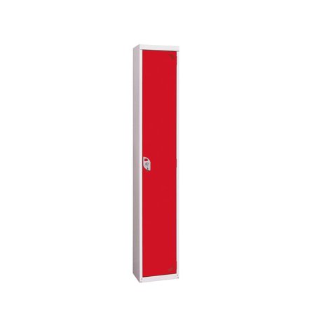 Wet area locker, 1 door, 1800x300x300 mm, red