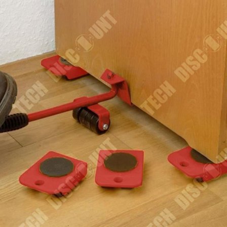 Flyttkit - TD - 5 delar - 300-500KG - PVC - Rotation 360°