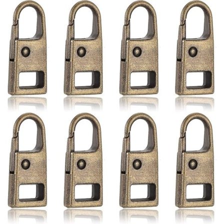 8 stk. lynlåstrækkere, lynlåsreparationssæt, lynlåstrækker, metal lynlåslukninger til kuffert, rygsæk, jakke, rejsetaske, frakke