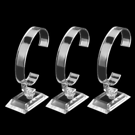 10 Stykker Klokkeutstillingsstativer, Gjennomsiktige Plast C-Type Klokkeholdere, Utstillingsstativholder Utstillingsvindu kompatibel Menn Kvinner 