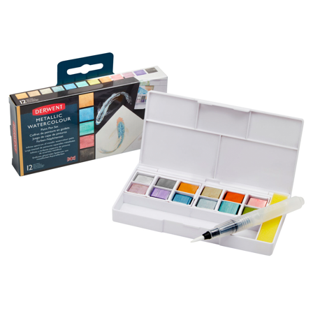 Metallic Watercolour Set 12 half pans